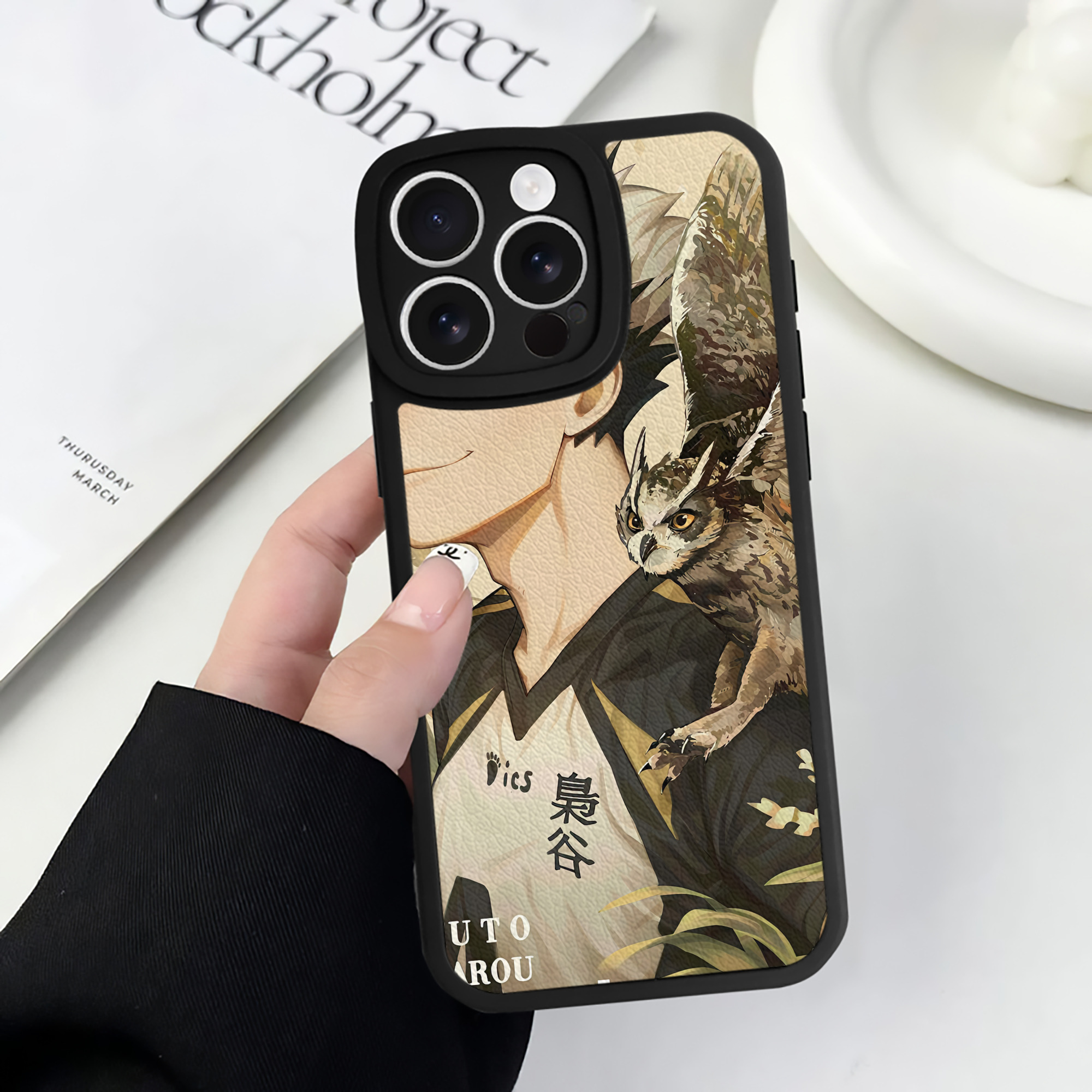 （画像用） ハイキュー!! Haikyu!! 【iPhone 16シリーズ対応】シリコンスマホケース（レザー調） 材質：シリコン